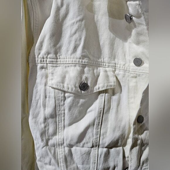 H&M x KEITH HARING White Denim Jacket - Size Large - Picture 5 of 7